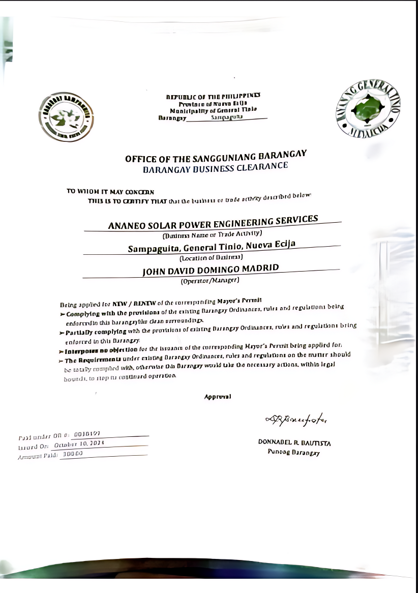Barangay Clearance